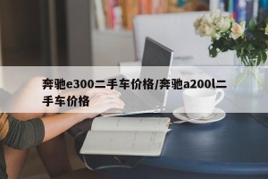 奔驰e300二手车价格/奔驰a200l二手车价格